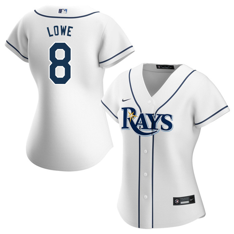 Nike Women #8 Brandon Lowe Tampa Bay Rays Baseball Jerseys Sale-White